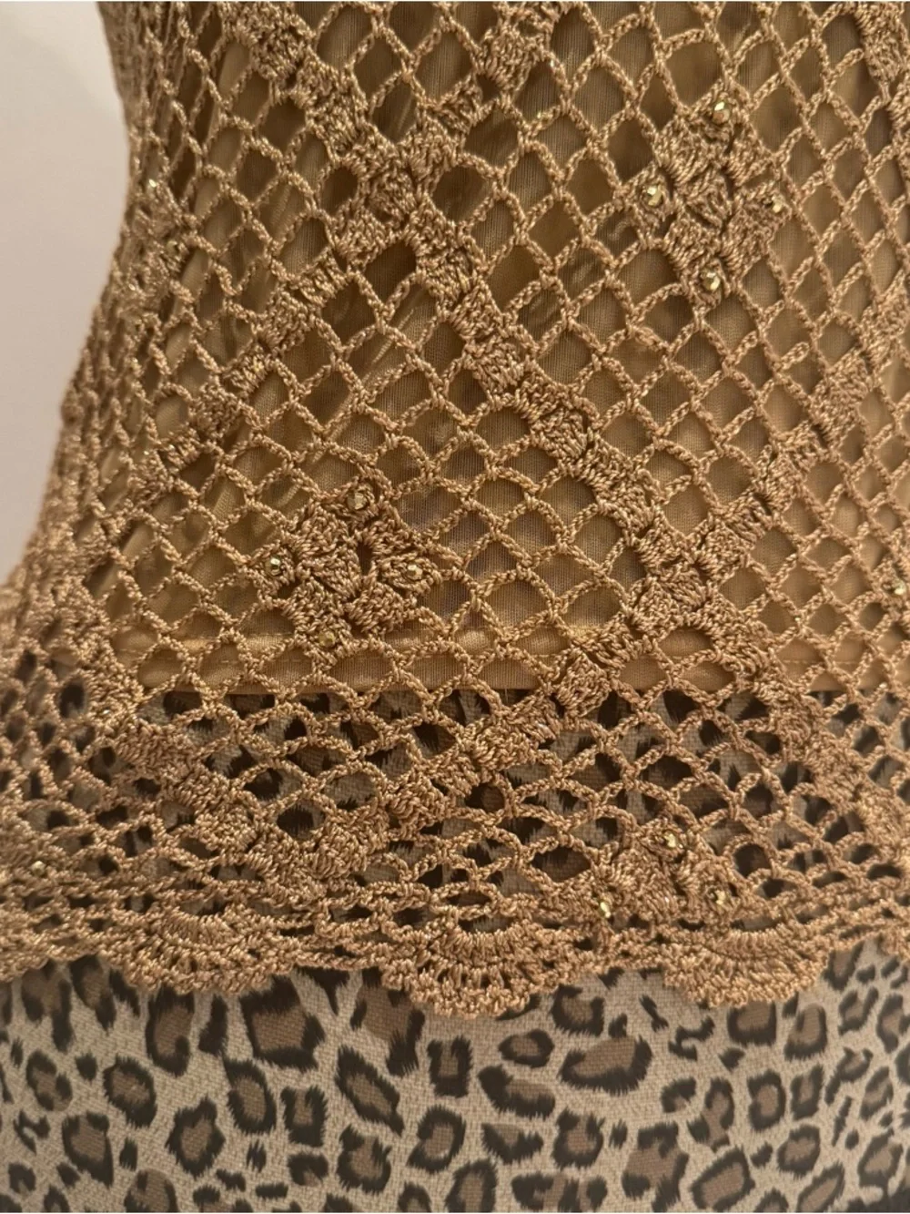 Sleeveless Crochet Tank Top Gold - Picture 5 of 5